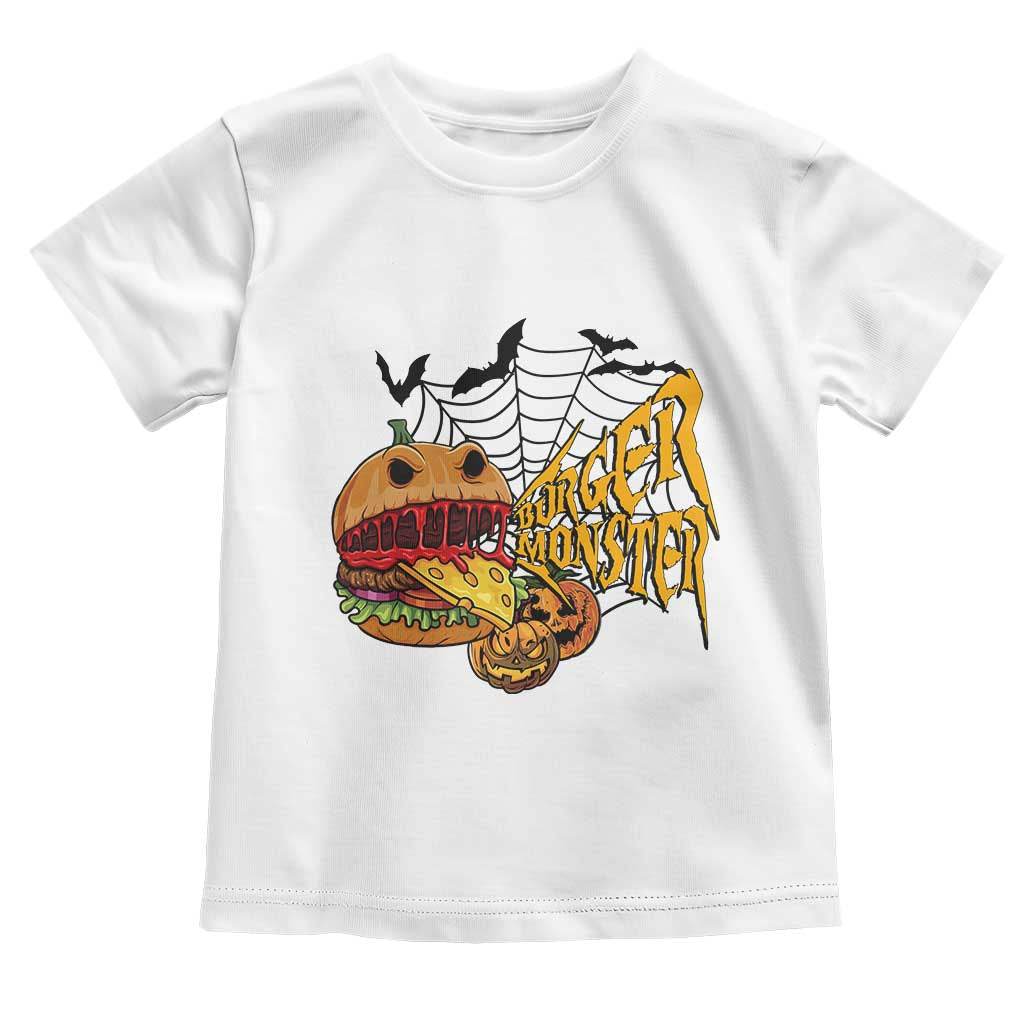 Halloween Burger Monster Toddler T Shirt Scary Foodies - Wonder Print Shop