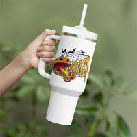 Halloween Burger Monster Tumbler With Handle Scary Foodies