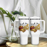 Halloween Burger Monster Tumbler With Handle Scary Foodies