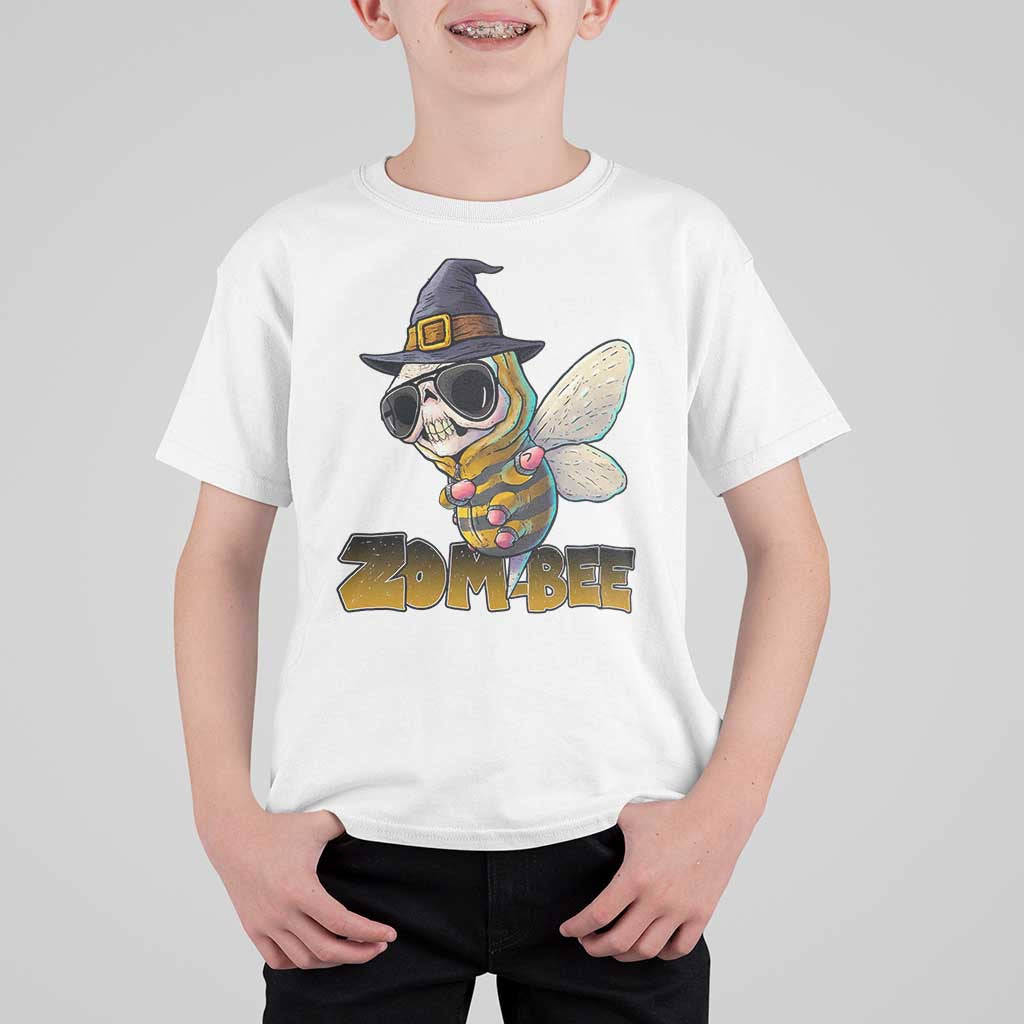 Halloween Zombie Bee T Shirt For Kid Zombee Funny Dabbing - Wonder Print Shop