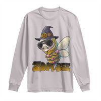 Halloween Zombie Bee Long Sleeve Shirt Zombee Funny Dabbing - Wonder Print Shop