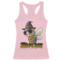 Halloween Zombie Bee Racerback Tank Top Zombee Funny Dabbing - Wonder Print Shop