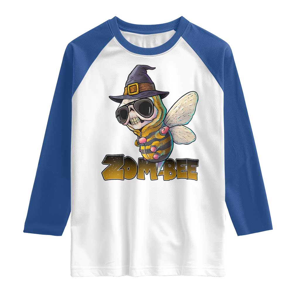 Halloween Zombie Bee Raglan Shirt Zombee Funny Dabbing - Wonder Print Shop