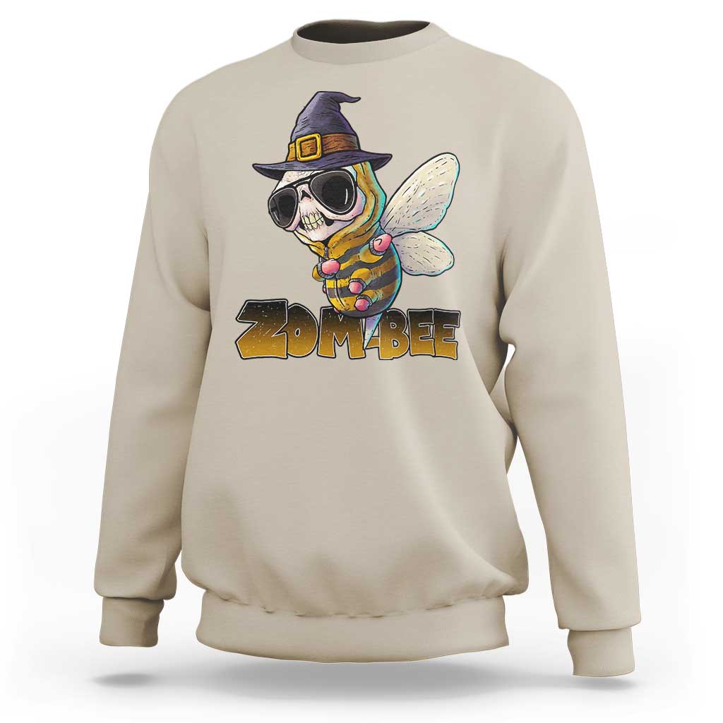 Halloween Zombie Bee Sweatshirt Zombee Funny Dabbing - Wonder Print Shop