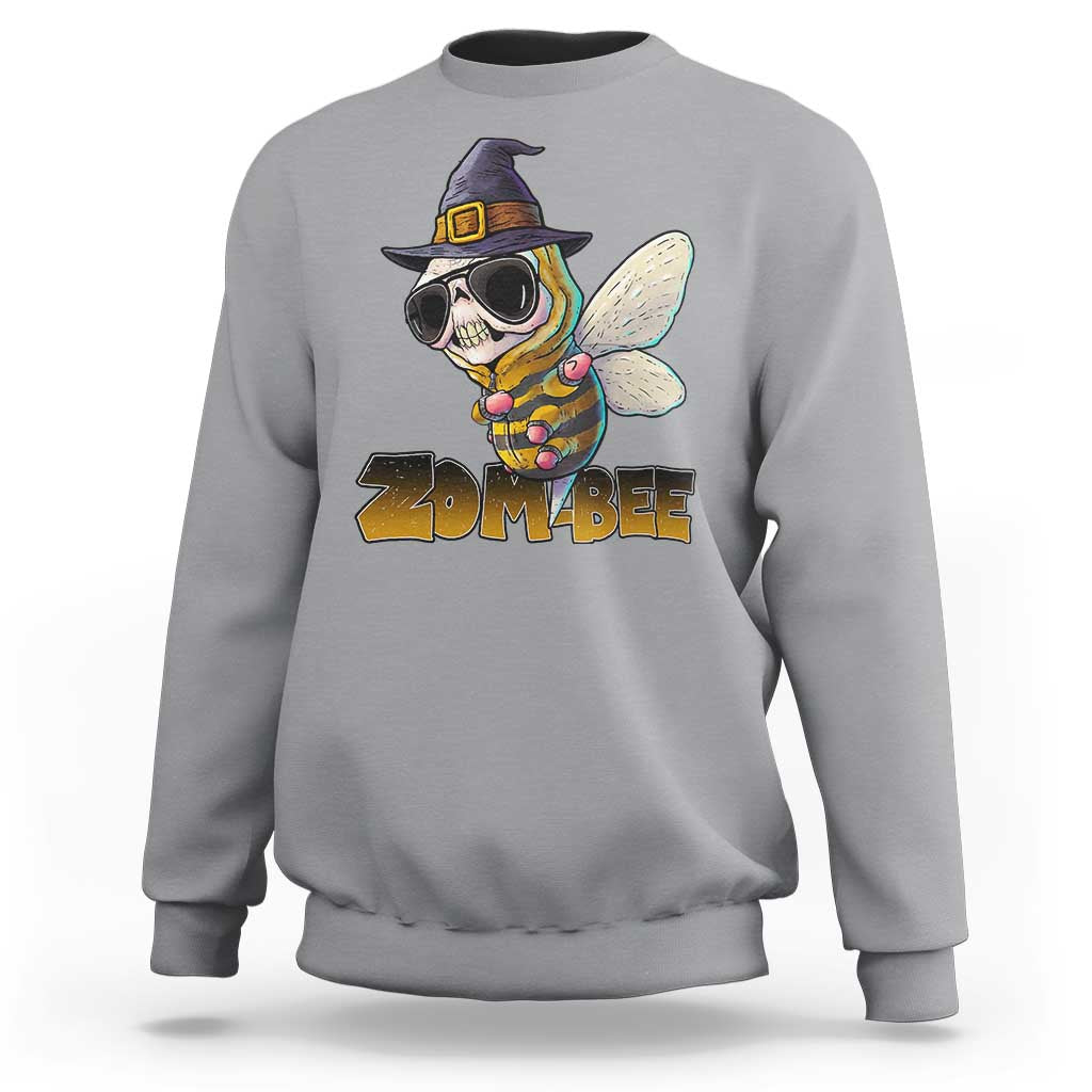 Halloween Zombie Bee Sweatshirt Zombee Funny Dabbing - Wonder Print Shop
