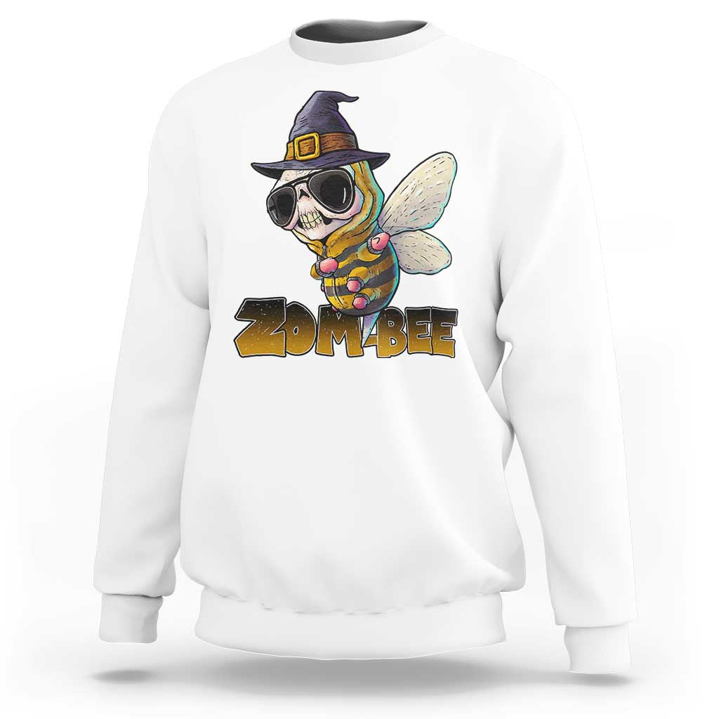 Halloween Zombie Bee Sweatshirt Zombee Funny Dabbing - Wonder Print Shop