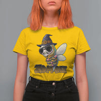 Halloween Zombie Bee T Shirt For Women Zombee Funny Dabbing - Wonder Print Shop