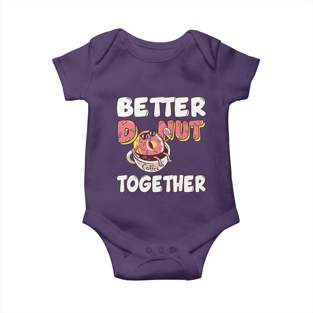 Donut Coffee Better Together Baby Onesie Cute Sweet Dessert Valentine - Wonder Print Shop