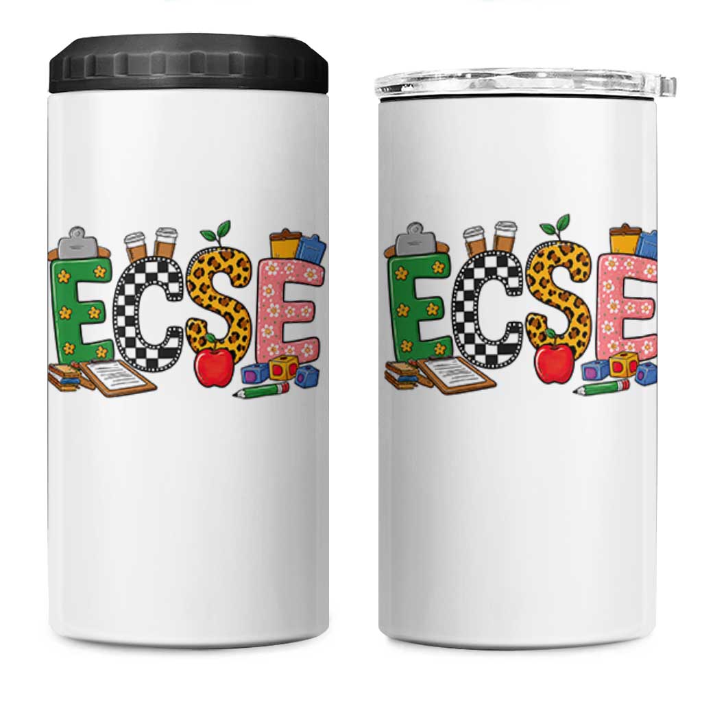 Early Childhood Special Education Teacher 4 in 1 Can Cooler Tumbler ECSE Life