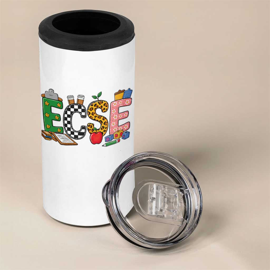 Early Childhood Special Education Teacher 4 in 1 Can Cooler Tumbler ECSE Life