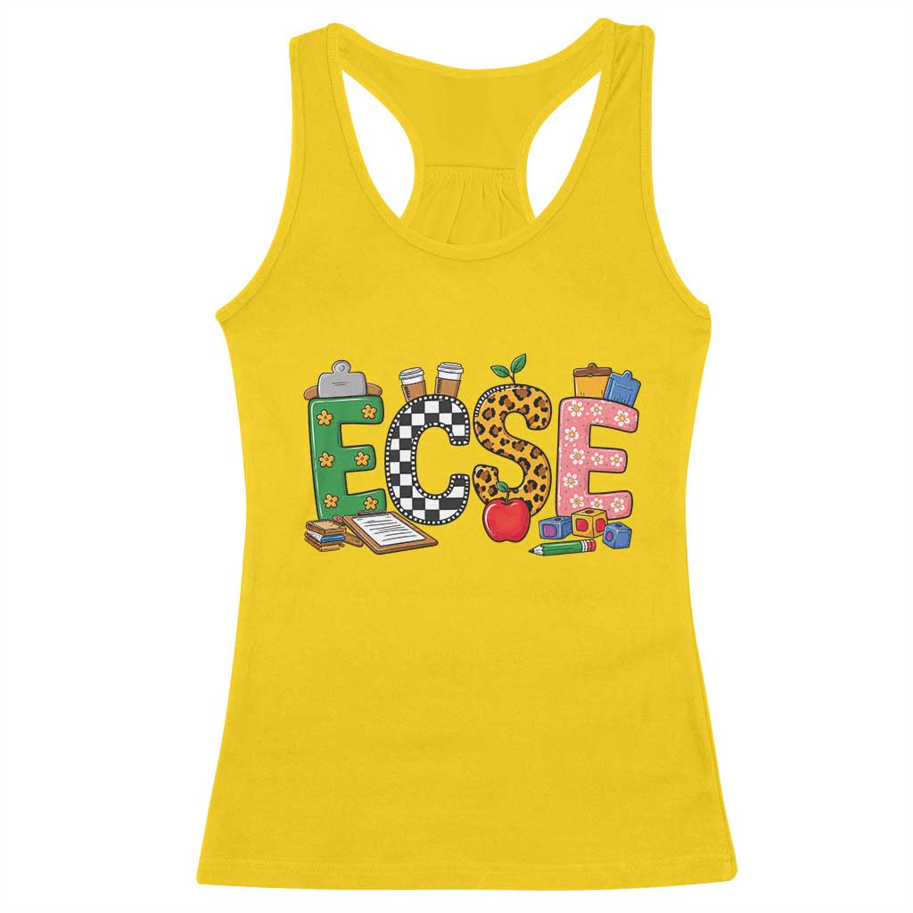 Early Childhood Special Education Teacher Racerback Tank Top ECSE Life