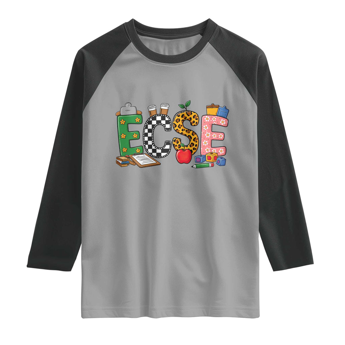 Early Childhood Special Education Teacher Raglan Shirt ECSE Life