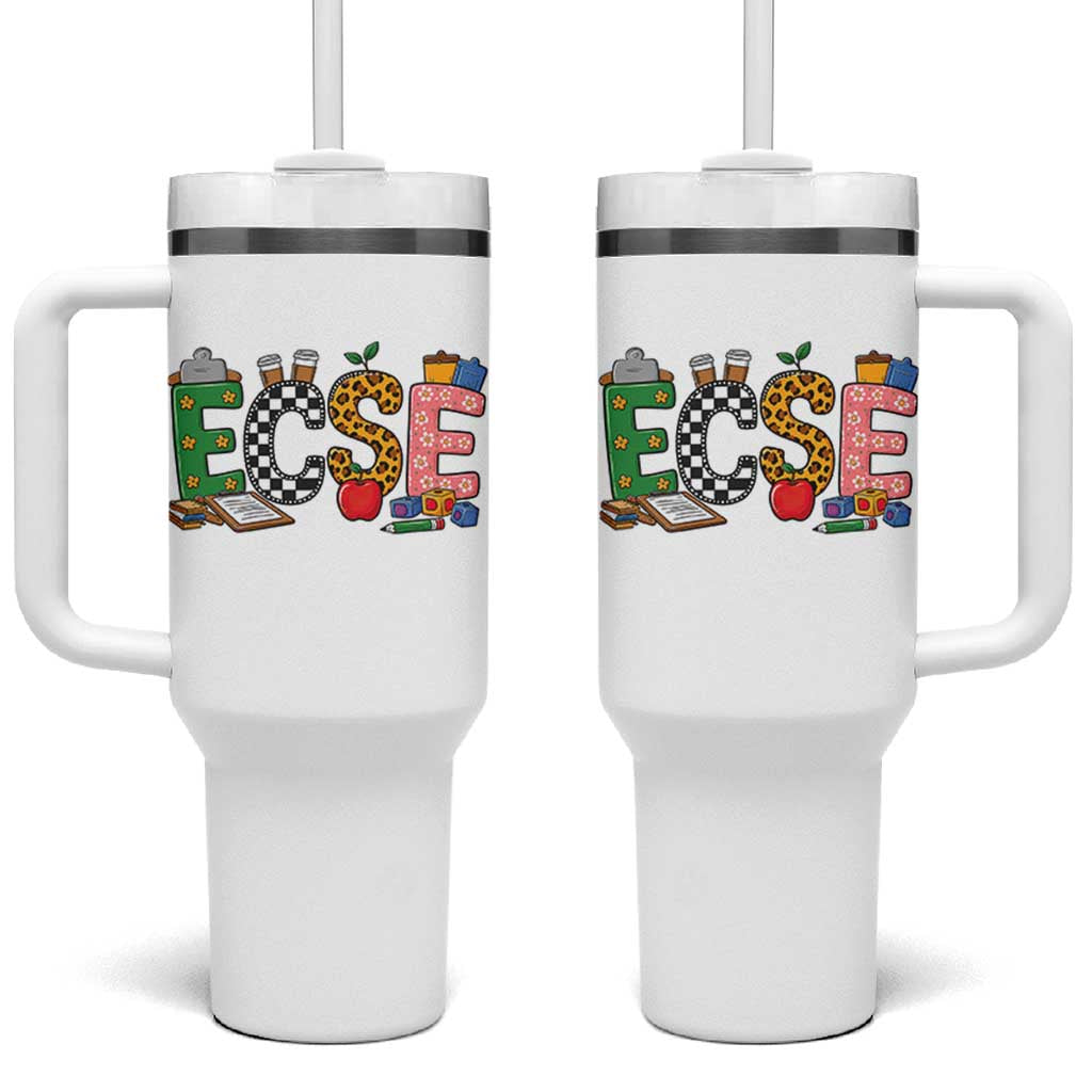 Early Childhood Special Education Teacher Tumbler With Handle ECSE Life