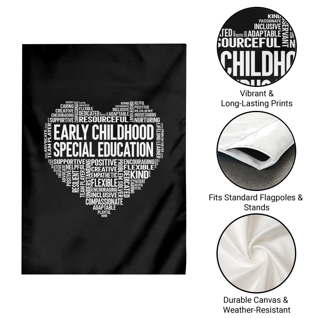 Early Childhood Special Education Teacher Garden Flag Caring Compassionate Kindness