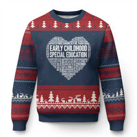 Early Childhood Special Education Teacher Ugly Christmas Sweater Caring Compassionate Kindness