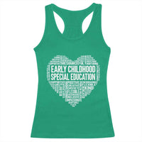 Early Childhood Special Education Teacher Racerback Tank Top Caring Compassionate Kindness