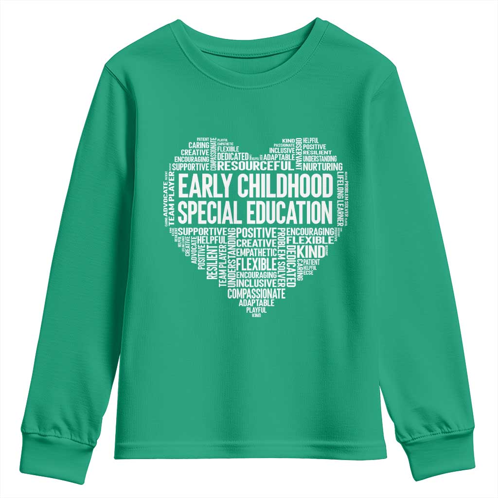 Early Childhood Special Education Teacher Youth Sweatshirt Caring Compassionate Kindness
