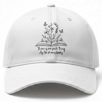 Floral Bookworm Reader Baseball Cap There Is No Such Thing As Too Many Books