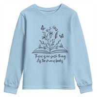 Floral Bookworm Reader Youth Sweatshirt There Is No Such Thing As Too Many Books