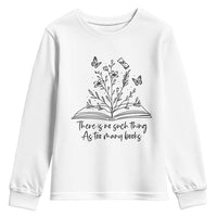 Floral Bookworm Reader Youth Sweatshirt There Is No Such Thing As Too Many Books