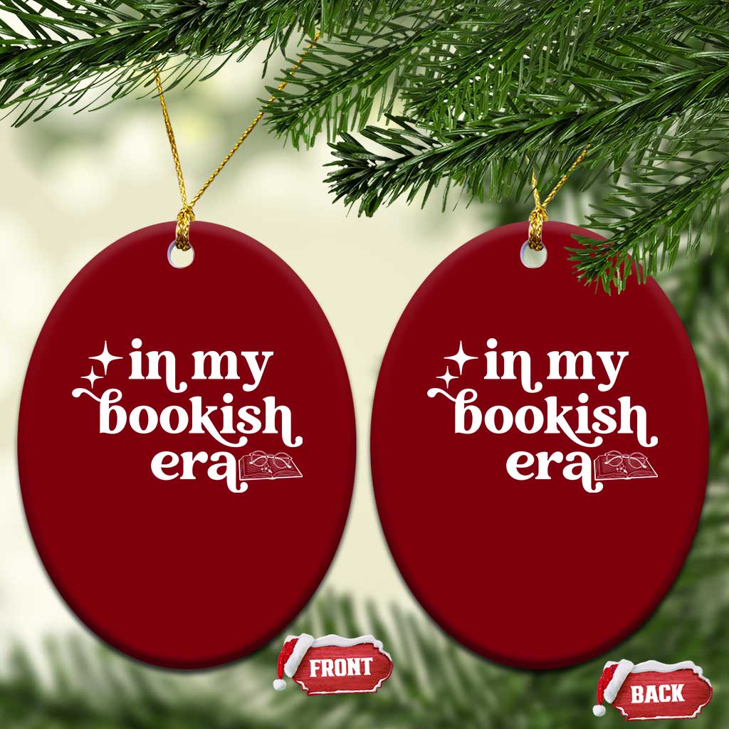 In My Bookish Era Reading Gift Ceramic Ornament Book Lover