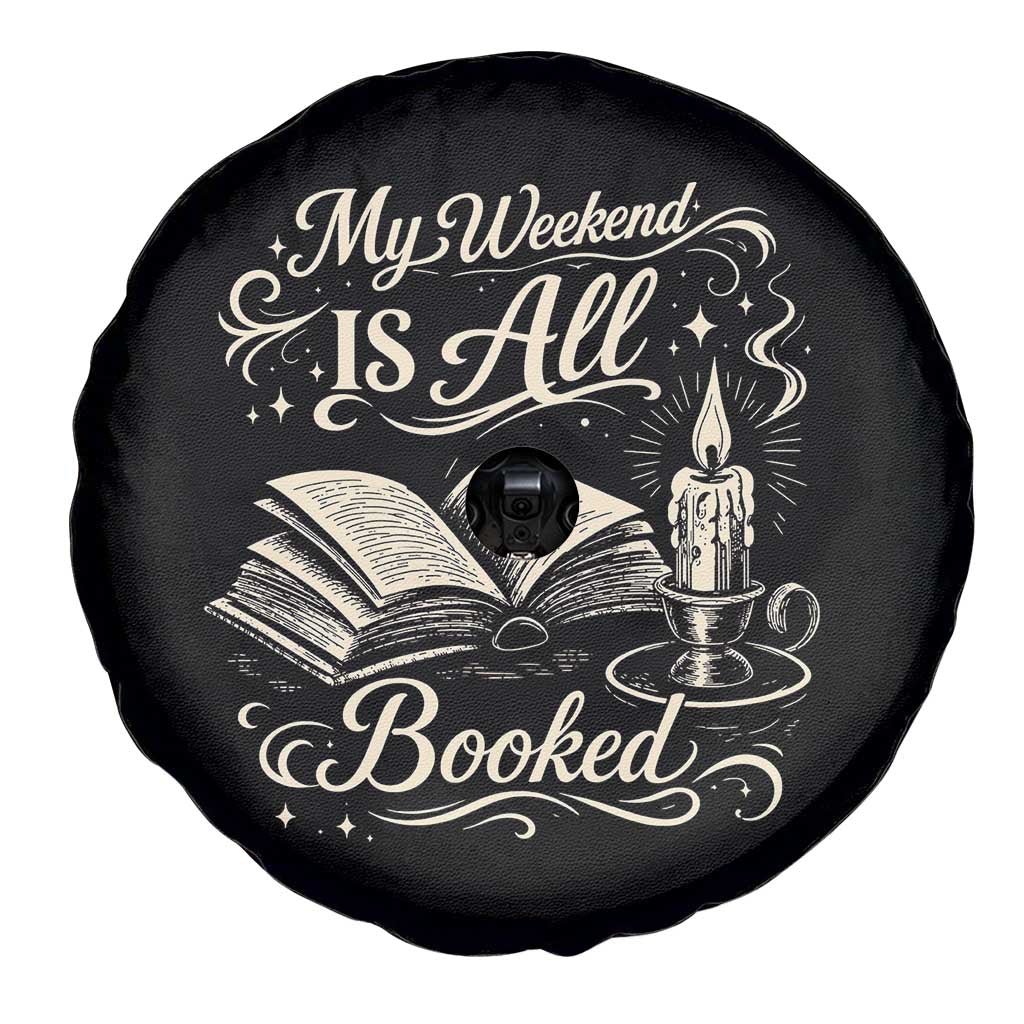 My Weekend Is All Booked Book Lover Spare Tire Cover Reading Enthusiast Quote