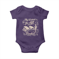 My Weekend Is All Booked Book Lover Baby Onesie Reading Enthusiast Quote