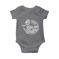 Just One More Chapter Skeleton Woman Baby Onesie Book Lover Gift