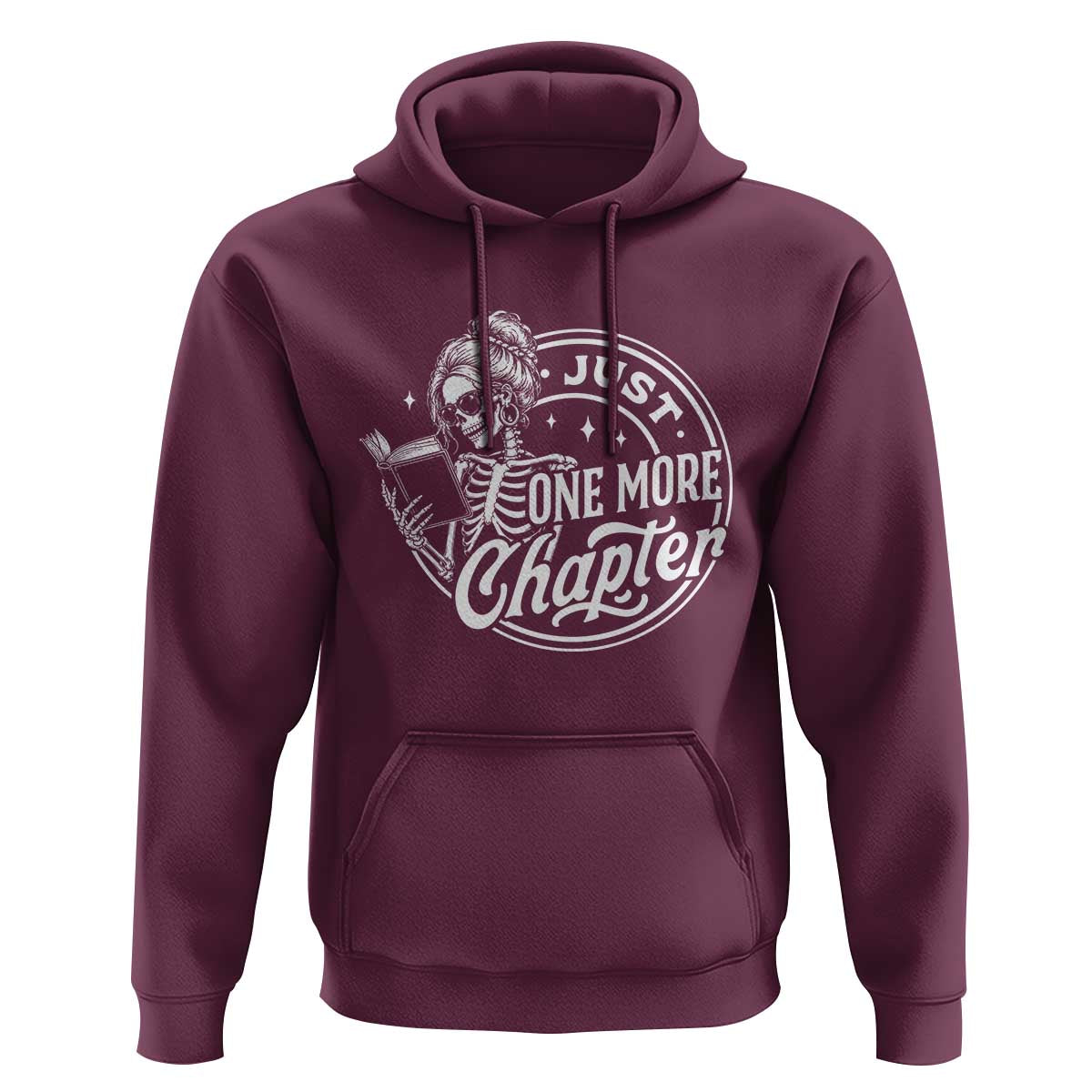 Just One More Chapter Skeleton Woman Hoodie Book Lover Gift