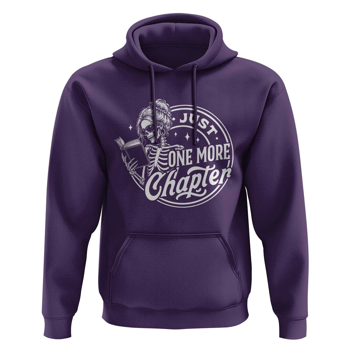Just One More Chapter Skeleton Woman Hoodie Book Lover Gift