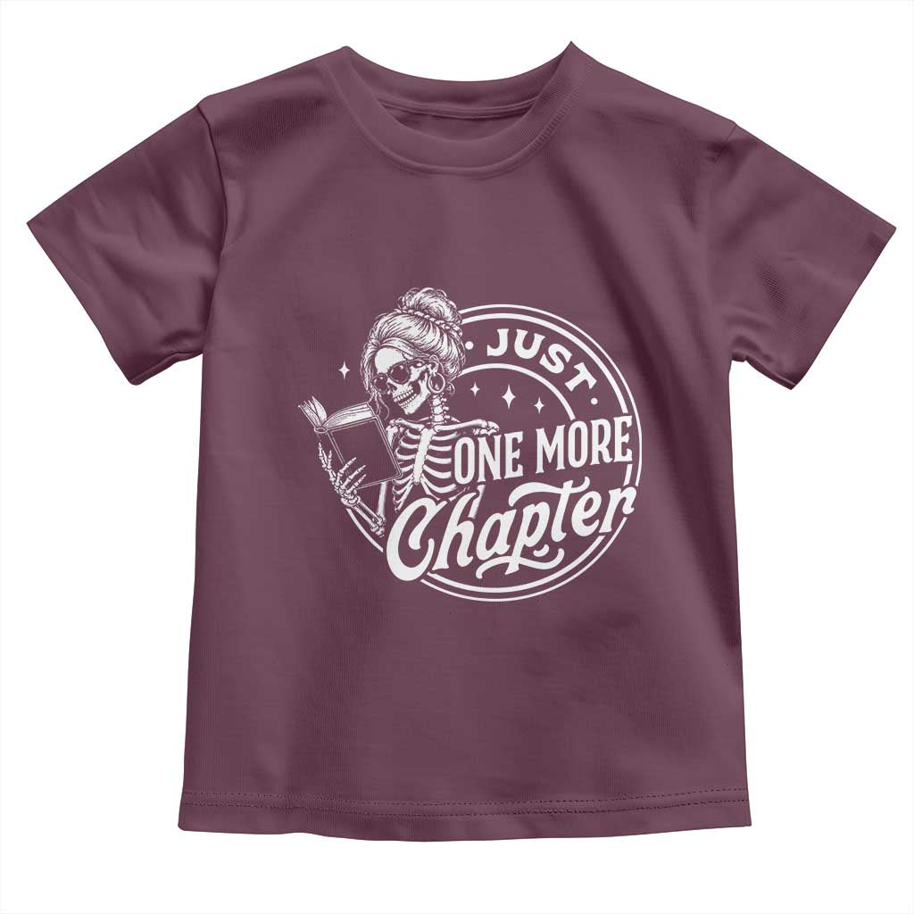 Just One More Chapter Skeleton Woman Toddler T Shirt Book Lover Gift