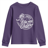 Just One More Chapter Skeleton Woman Youth Sweatshirt Book Lover Gift