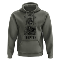 Funny Skeleton Book Lover Hoodie Just One More Chapter
