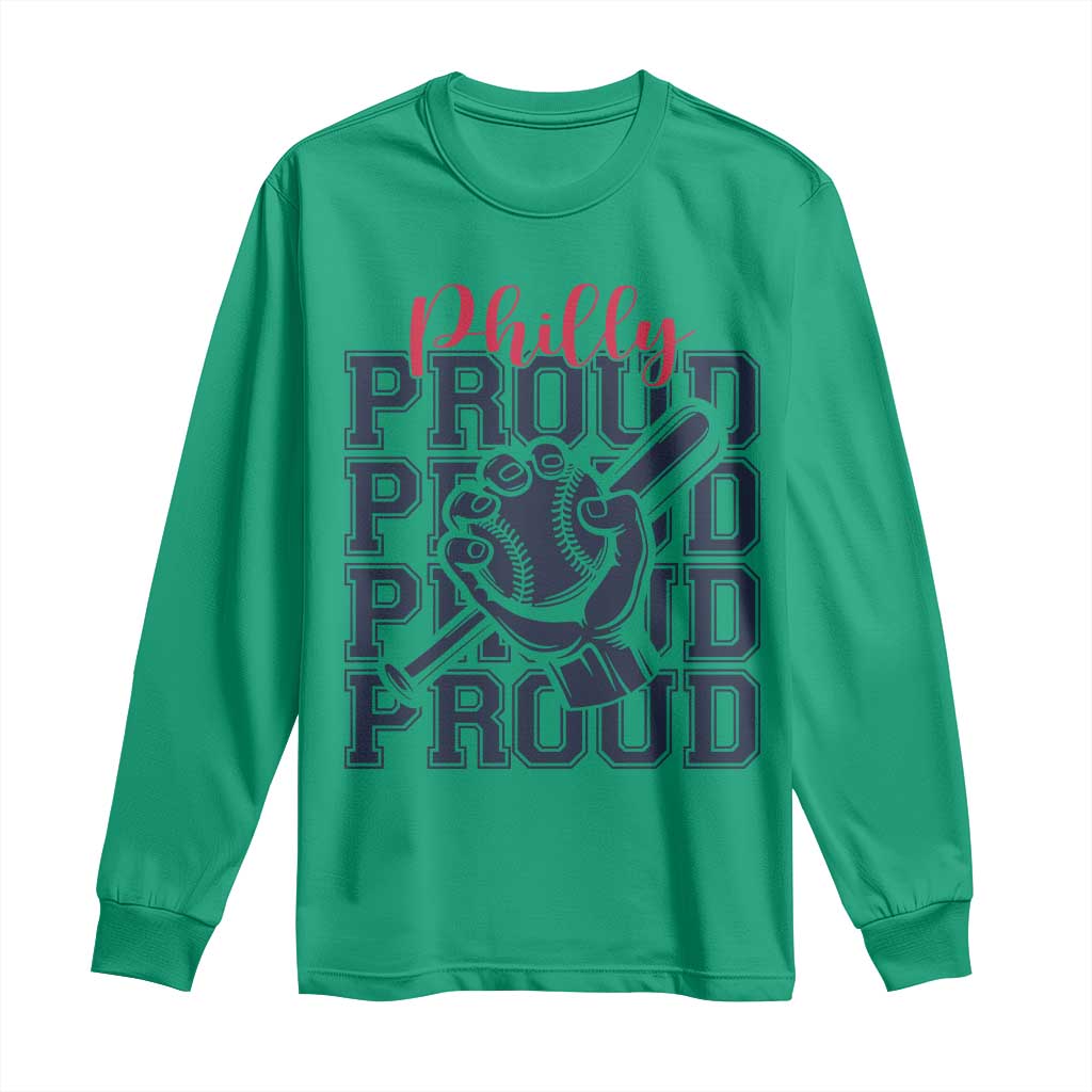 Baseball Lover Long Sleeve Shirt Philly Baseball Spirit Proud Fan Sport Humor Gift - Wonder Print Shop
