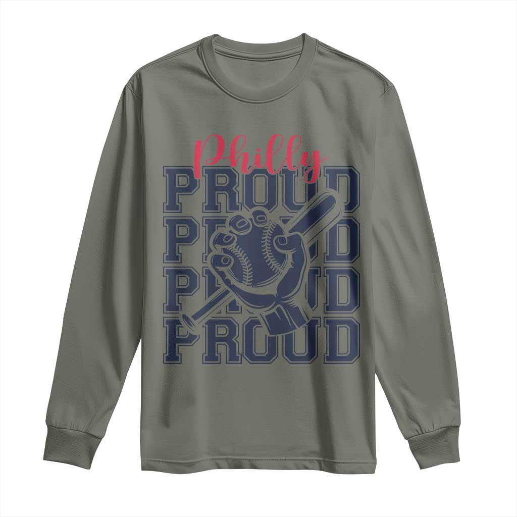 Baseball Lover Long Sleeve Shirt Philly Baseball Spirit Proud Fan Sport Humor Gift - Wonder Print Shop