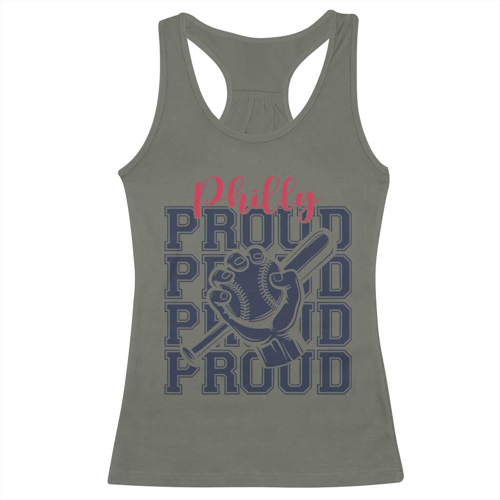 Baseball Lover Racerback Tank Top Philly Baseball Spirit Proud Fan Sport Humor Gift - Wonder Print Shop