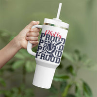 Baseball Lover Tumbler With Handle Philly Baseball Spirit Proud Fan Sport Humor Gift