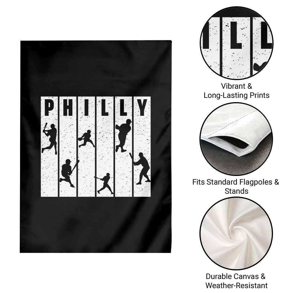 Baseball Lover Garden Flag Philly Retro Spirit Proud Fan Sport Lover Gift - Wonder Print Shop