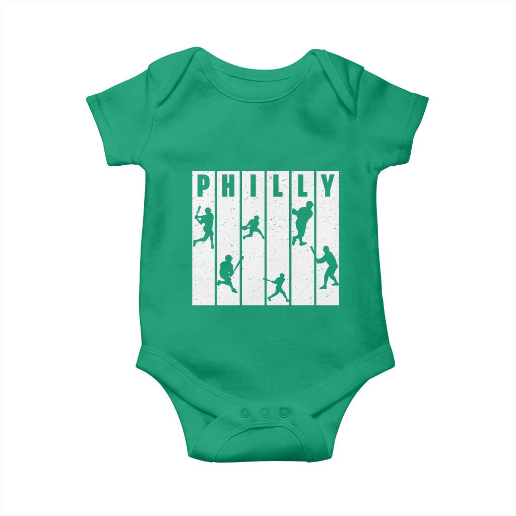 Baseball Lover Baby Onesie Philly Retro Spirit Proud Fan Sport Lover Gift - Wonder Print Shop