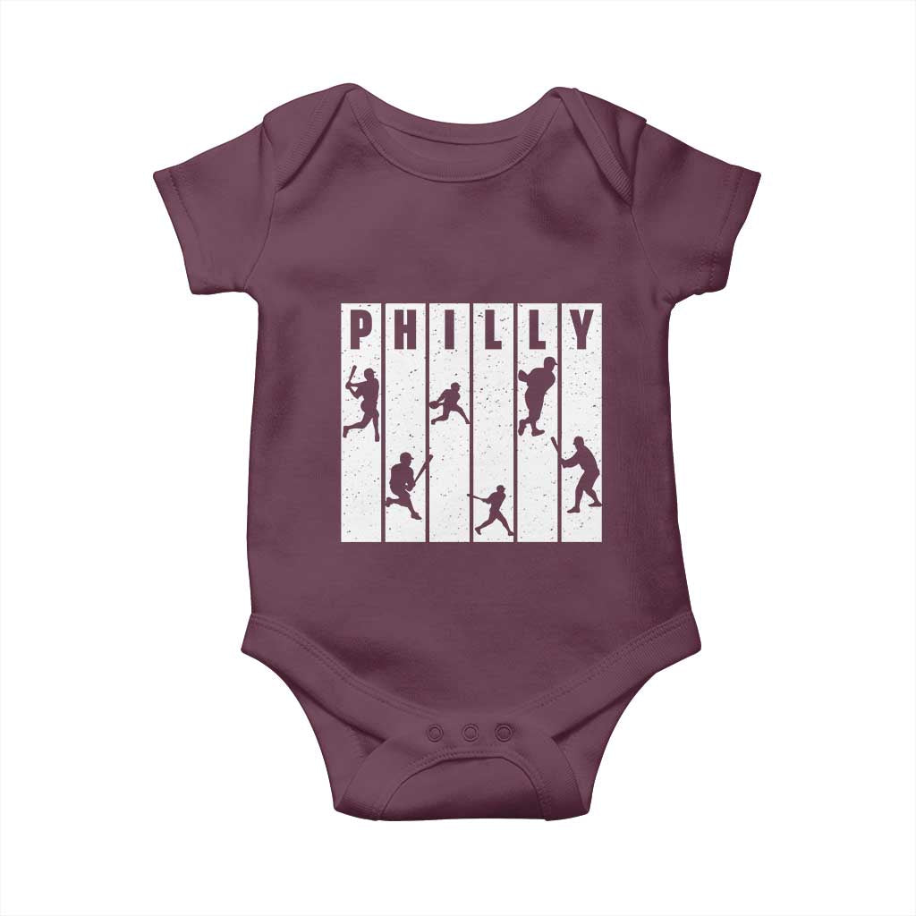 Baseball Lover Baby Onesie Philly Retro Spirit Proud Fan Sport Lover Gift - Wonder Print Shop