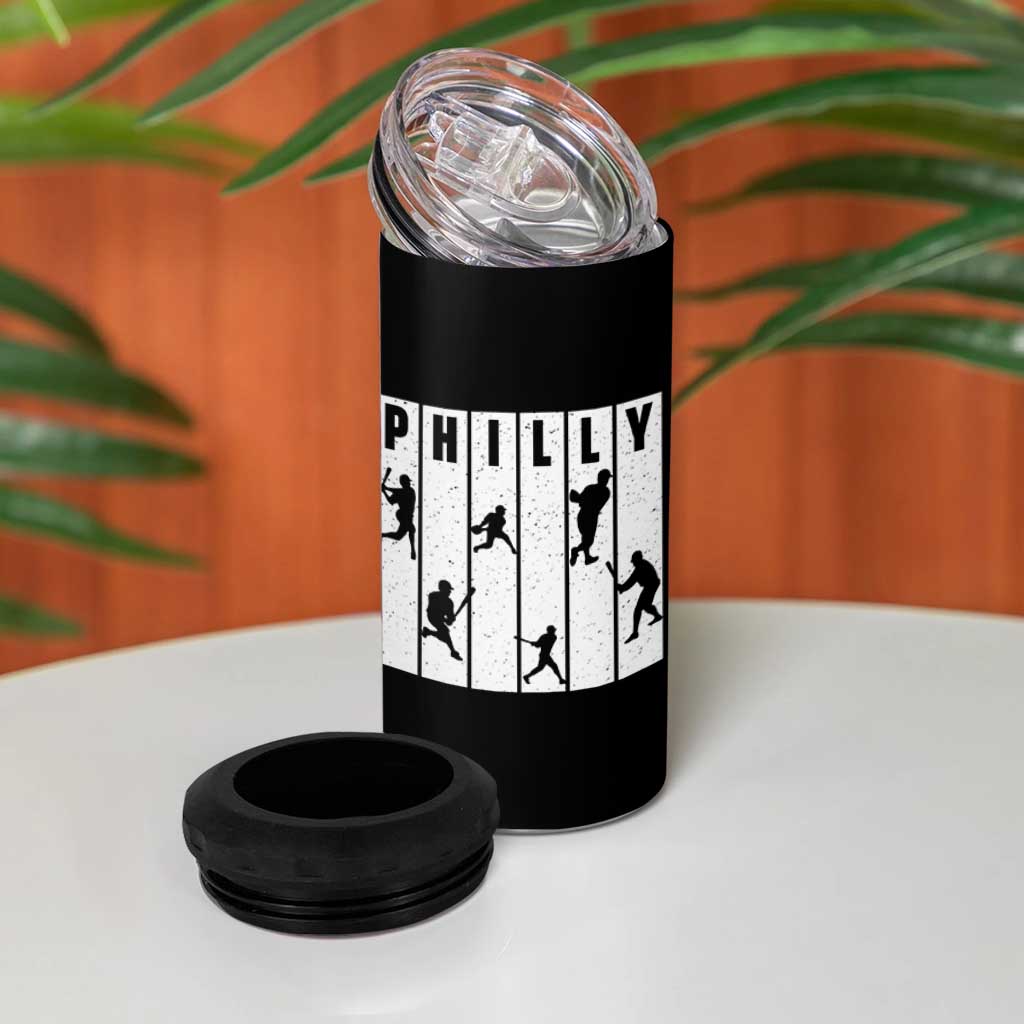 Baseball Lover 4 in 1 Can Cooler Tumbler Philly Retro Spirit Proud Fan Sport Lover Gift
