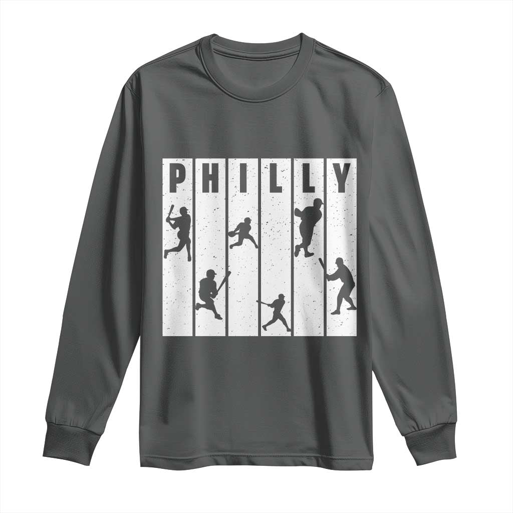 Baseball Lover Long Sleeve Shirt Philly Retro Spirit Proud Fan Sport Lover Gift - Wonder Print Shop