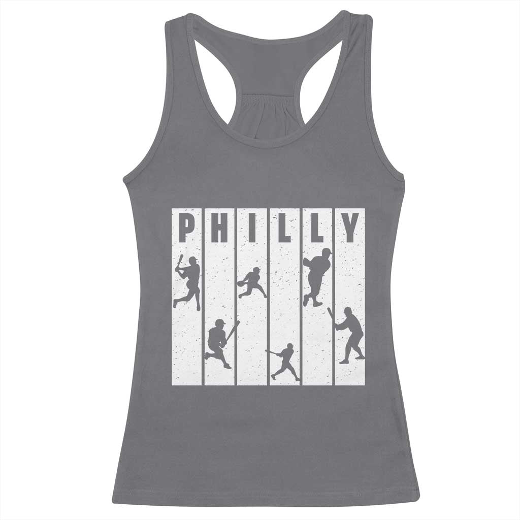 Baseball Lover Racerback Tank Top Philly Retro Spirit Proud Fan Sport Lover Gift - Wonder Print Shop