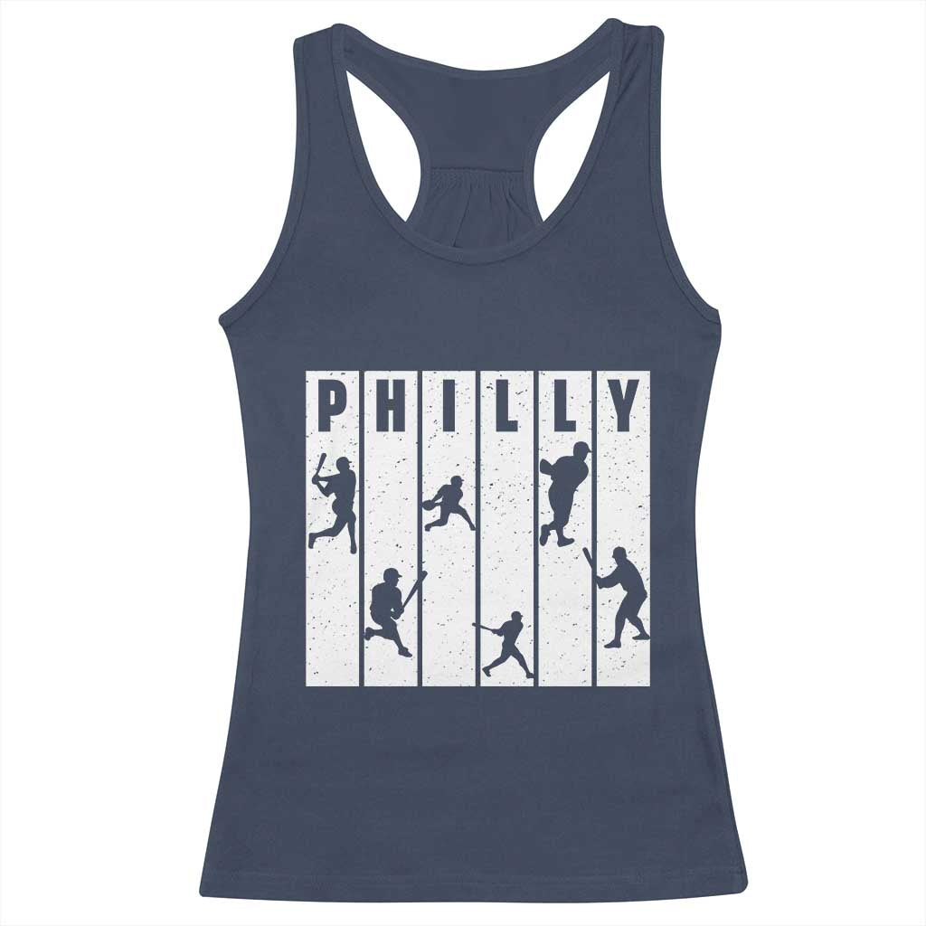 Baseball Lover Racerback Tank Top Philly Retro Spirit Proud Fan Sport Lover Gift - Wonder Print Shop
