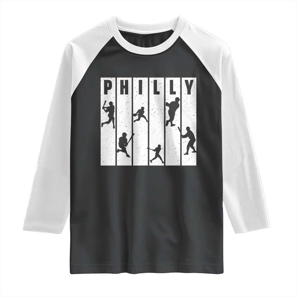 Baseball Lover Raglan Shirt Philly Retro Spirit Proud Fan Sport Lover Gift - Wonder Print Shop