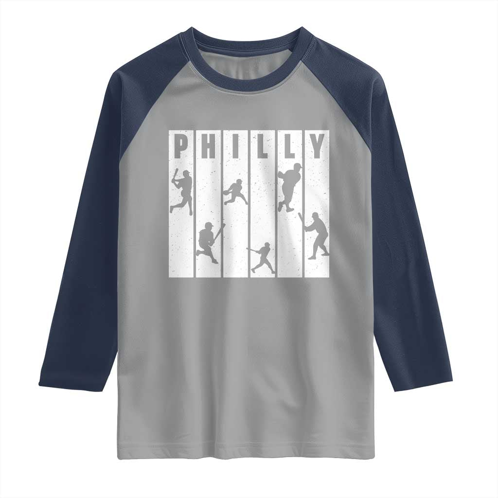 Baseball Lover Raglan Shirt Philly Retro Spirit Proud Fan Sport Lover Gift - Wonder Print Shop