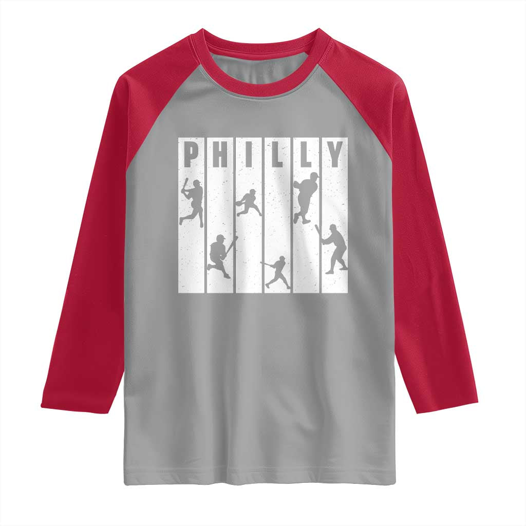Baseball Lover Raglan Shirt Philly Retro Spirit Proud Fan Sport Lover Gift - Wonder Print Shop