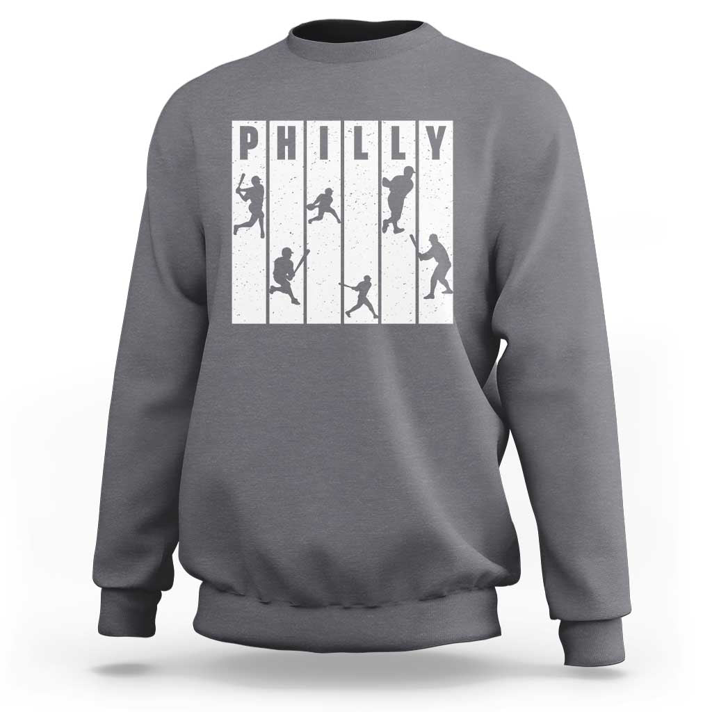 Baseball Lover Sweatshirt Philly Retro Spirit Proud Fan Sport Lover Gift - Wonder Print Shop