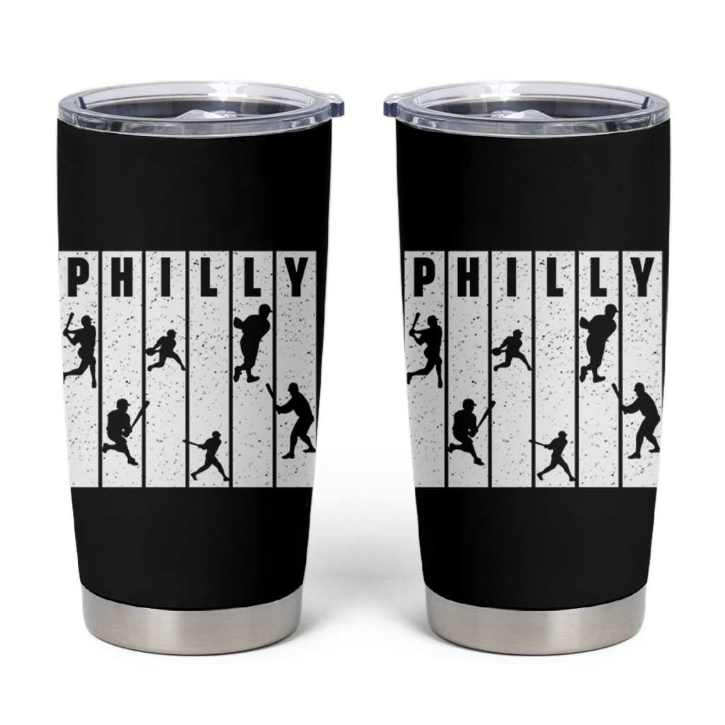 Baseball Lover Tumbler Cup Philly Retro Spirit Proud Fan Sport Lover Gift
