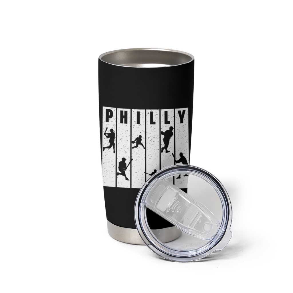 Baseball Lover Tumbler Cup Philly Retro Spirit Proud Fan Sport Lover Gift